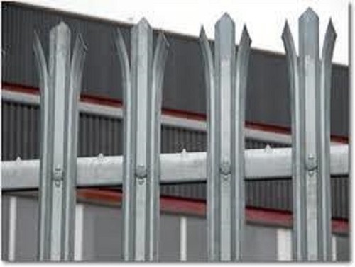 High galvanised palisade - high,