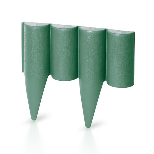 Green plastic garden palisade - plastic,